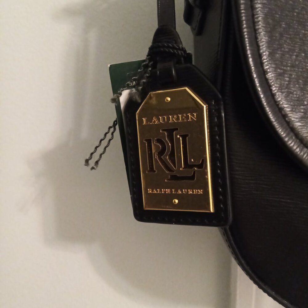 Ralph Lauren Black Crossbody Bag with Gold Details - Picture 5 of 9